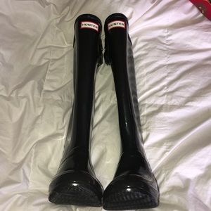Women's Original Tall Gloss Rain Boots: Black